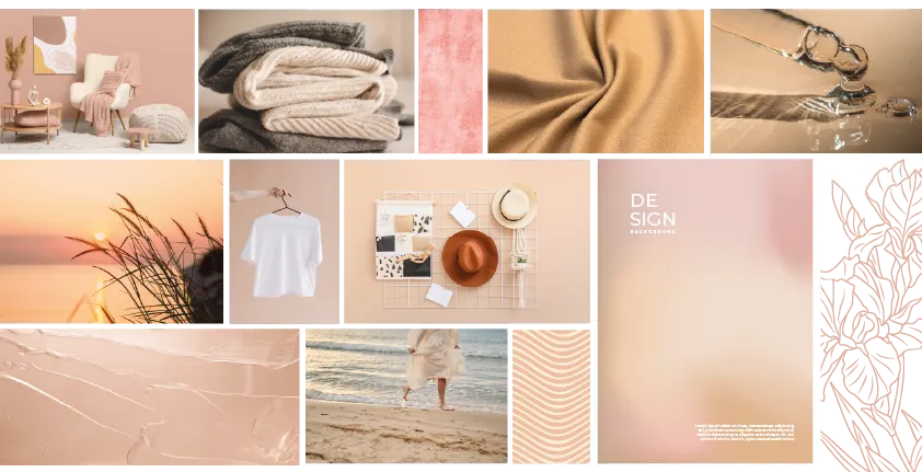 Moodboard de couleurs pour l'identité visuelle d'une marque
